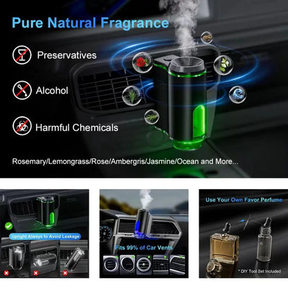 Smart Car Air Freshener Diffuser, Smart Car Air Freshener with Three Adjustable(3pcs Oil + Diffuser)