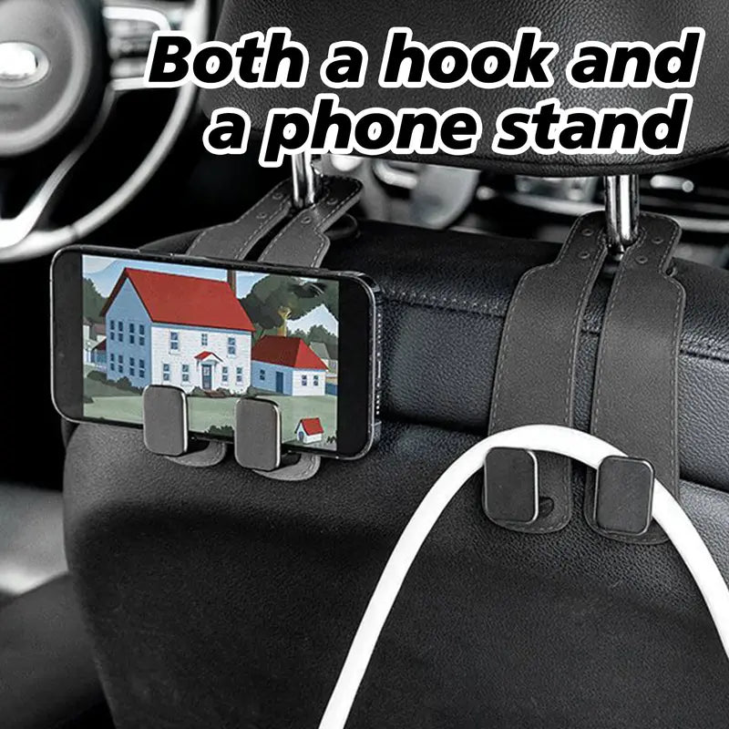 4 Counts Car Seat Back Storage Hook, Tool-Free Installation Headrest Hooks