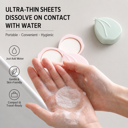 3Pcs Portable Hand Wash Sheets - Dual-layer Dissolving Paper Soap, 3 Boxes 270 Sheets