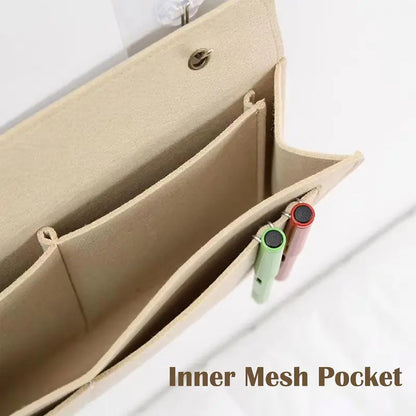 Bedside Caddy, 5 Pockets Felt Bedside Storage Organizer, Hanging Storage Organizer