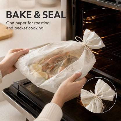 24pcs Recipe‐Printed Baking Paper Convenient Home Oven Cooking Sheet