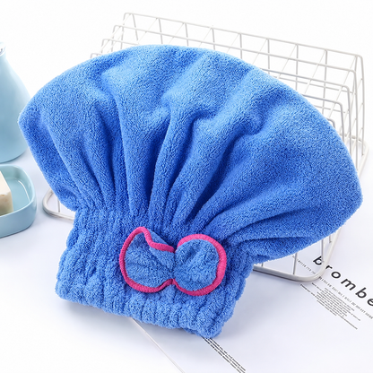 3Pcs Microfiber Hair Drying Turban with Button & Loop, Soft Coral Velvet, Highly Absorbent Fast Drying Head Wrap