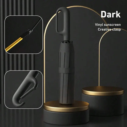Automatic Folding Umbrella 10 Ribs Portable Windproof & Waterproof Umbrella