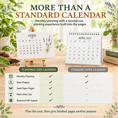 Eco-Friendly Plantable Grain Calendar 2027 with Stand