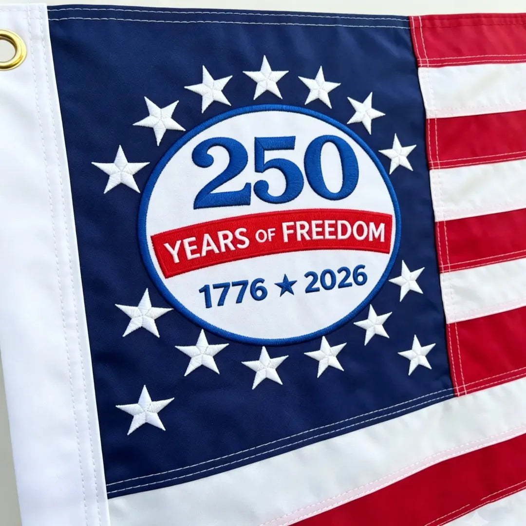 250 Years 1776 2026 Anniversary USA Flag 3x5 ft Outdoor, Embroidered Betsy Ross 250th Flags for Outside