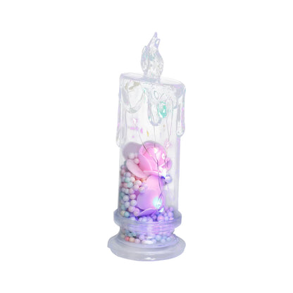 LED Night Light, Valentine's Day Preserved Flower & LED Electronic Candle Light