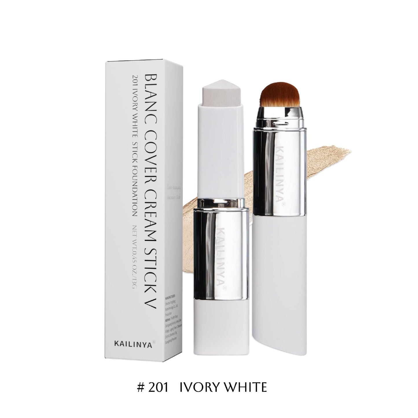 Color Changing Foundation Stick, Cover Cream Stick V, Dual-Ended with Detachable Brush