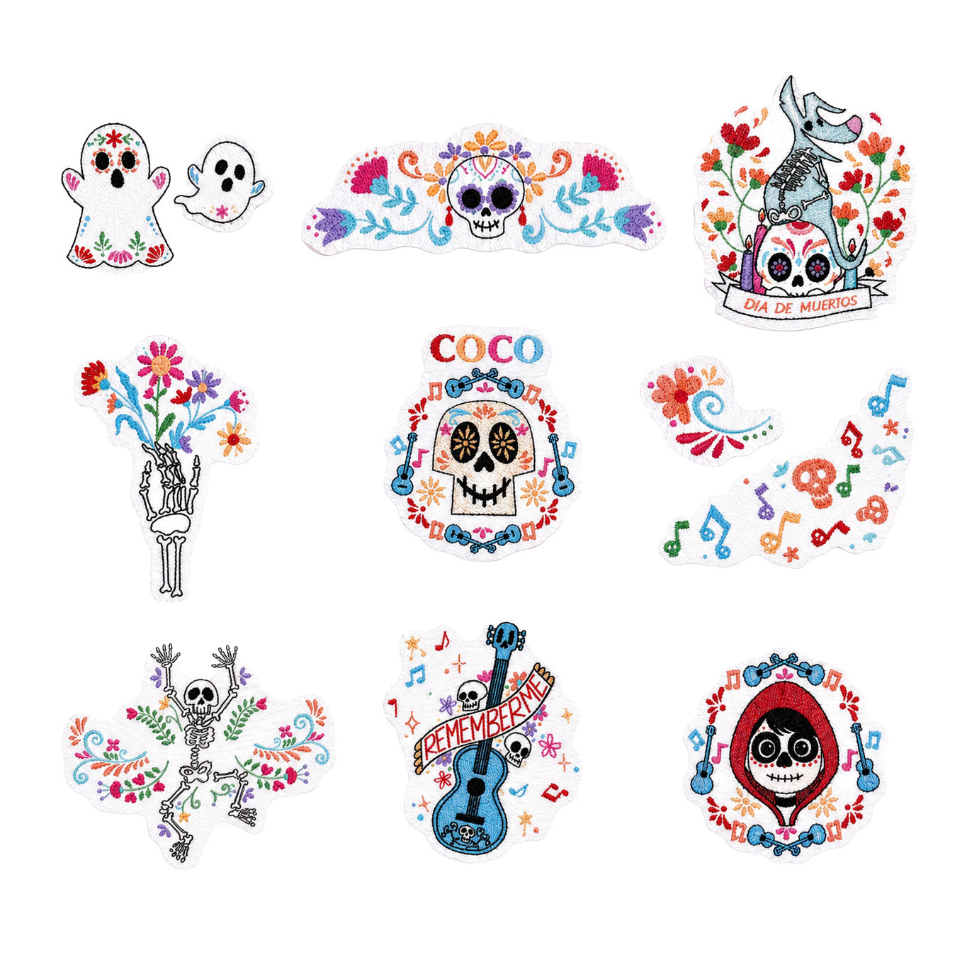 2 Size Classic Halloween-style Embroidery Patterns - Stick & Stitch For Beginners