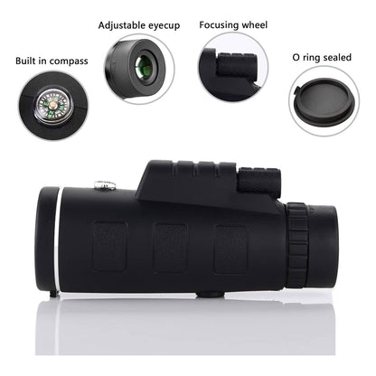 Monocular Telescope, 40x60 High Power HD Monocular Night Vision Watching Hunting