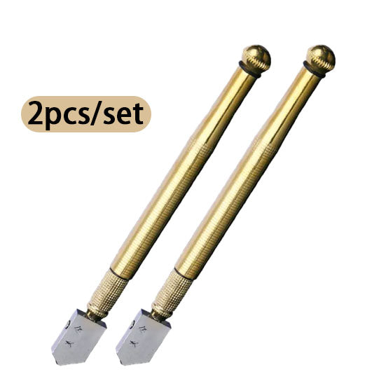 2 PCS Glass Cutter with Diamond Head & Steel Blade for 3-15mm Glass