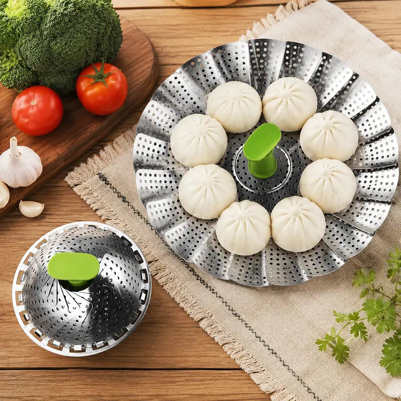 Stainless Steel Vegetable Steamer Basket Utensils Folding Expandable