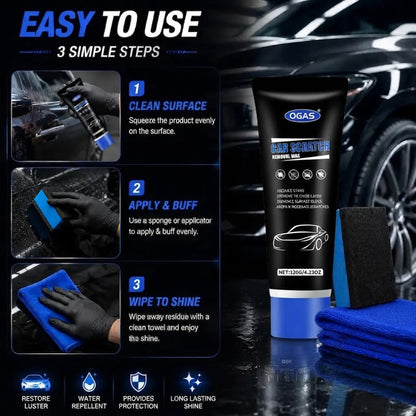 Deep Car Scratch Repair Wax Kit – Premium Polishing & Repair Tool With Wipe Cloth and Sponge