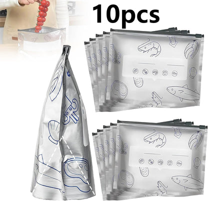 10PCS Reusable Aluminum Foil Sealable Storage Bags