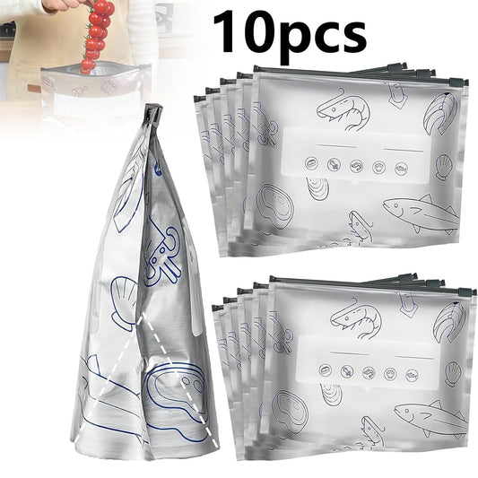 10PCS Reusable Aluminum Foil Sealable Storage Bags