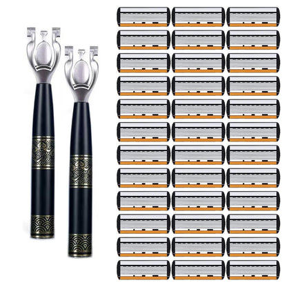 36Pcs Men's Razor Blade Replacement with PcsHandle