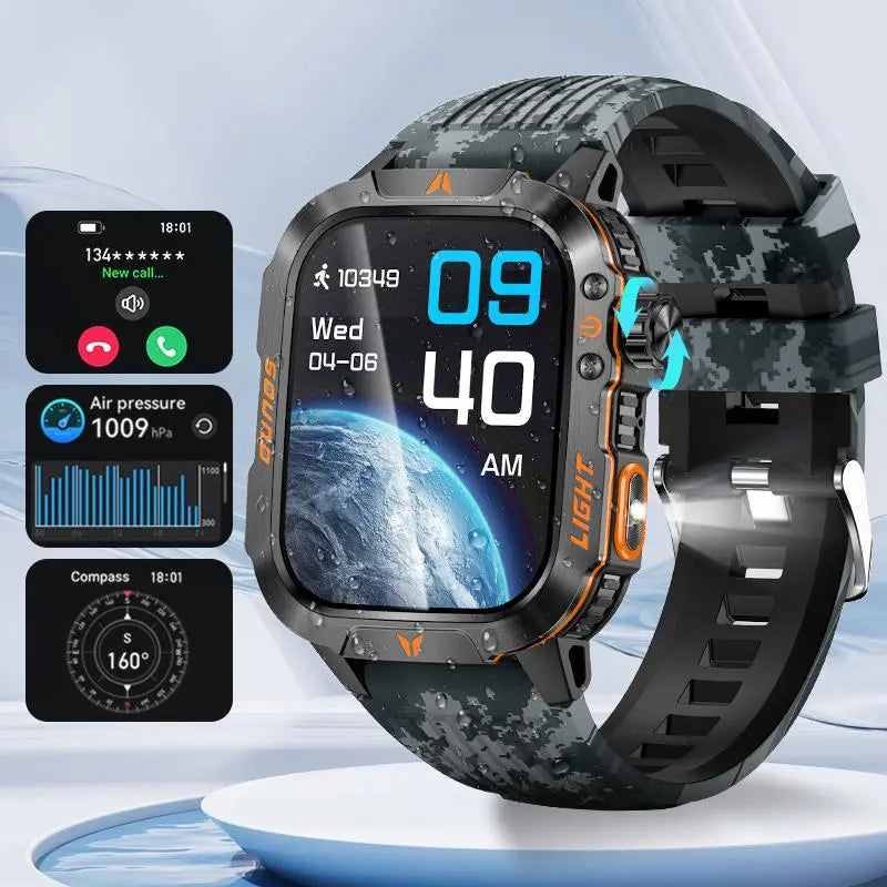 Multifunctional Wireless Smartwatch, Wearable Sporty Digital Watch