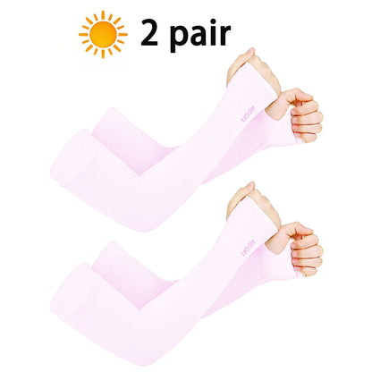 2Pair SportsTrail Cooling Arm Sleeves for Men & Women – Breathable