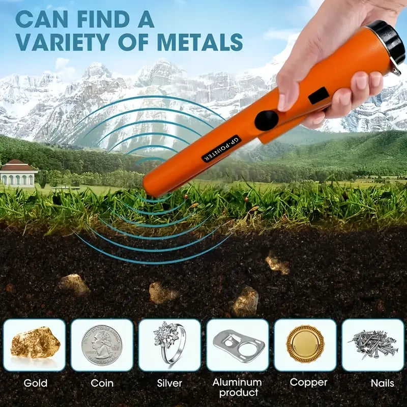 Handheld Metal Detector Pinpointer - 128°/360° Detection