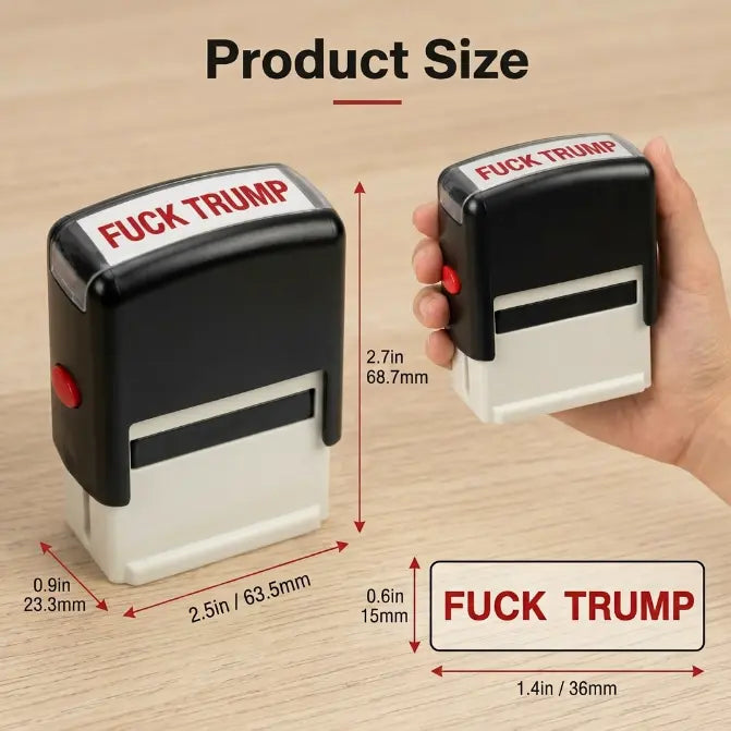Self-Inking Red Ink "F*k Trump" Stamp