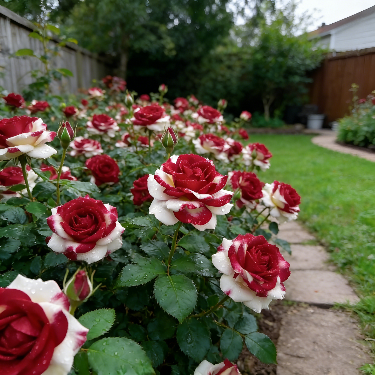 Create a Captivating Garden of Blooms — 300Pcs Rare Bi-Color Red and White Roses Seeds