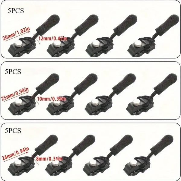 Zipper Repairer 15pcs Zipper Repairer | 3 Sizes Detachable