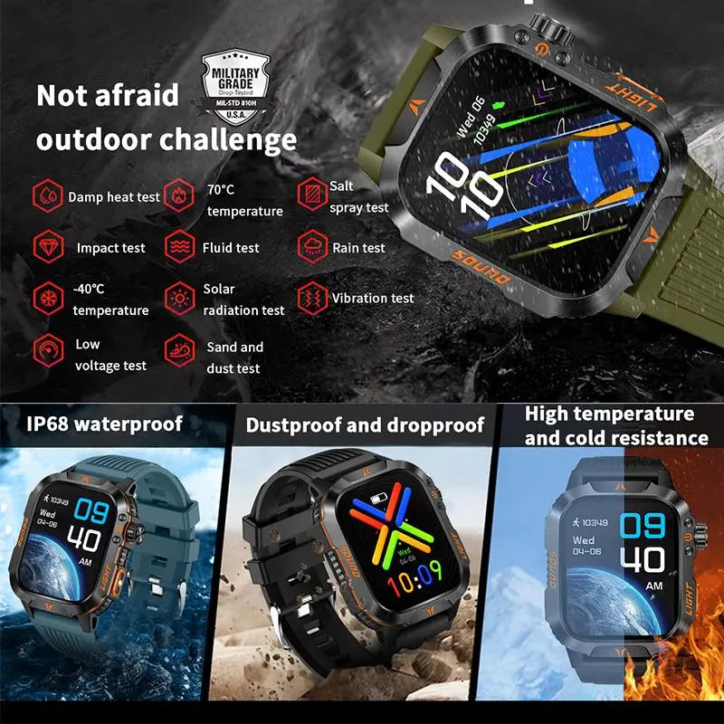Multifunctional Wireless Smartwatch, Wearable Sporty Digital Watch