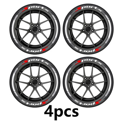 4Pcs Car Decal Stickers,Wheel Rim Stickers,Sport Emblem Sticker for All Vehicles