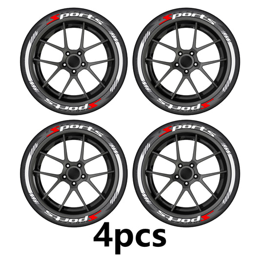 4Pcs Car Decal Stickers,Wheel Rim Stickers,Sport Emblem Sticker for All Vehicles