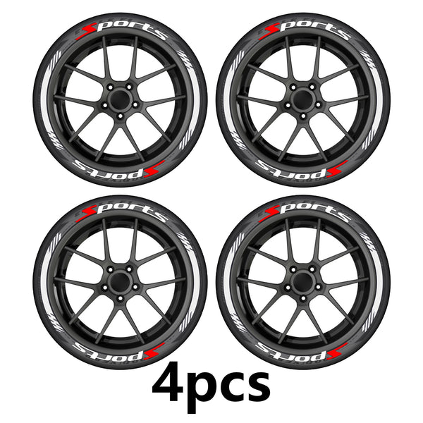 4Pcs Car Decal Stickers,Wheel Rim Stickers,Sport Emblem Sticker for All Vehicles