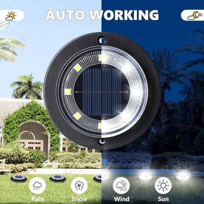 2PCS 2-in-1 Waterproof Solar Outdoor LED Lights - Solar Powered
