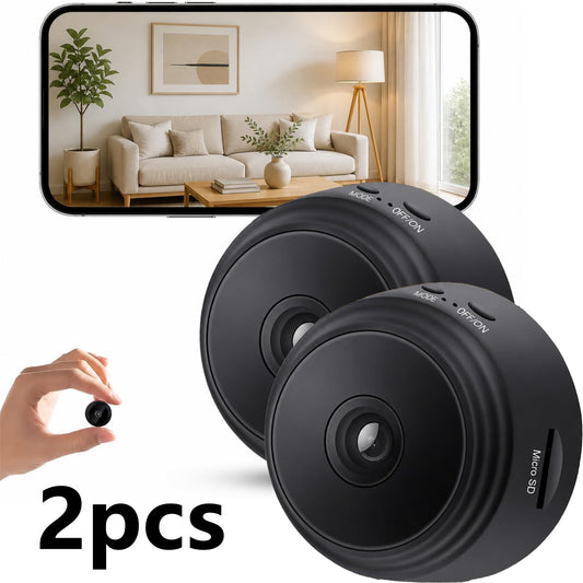 2PCS Mini Hidden Wireless WiFi Camera HD 1080P with Audio and Video