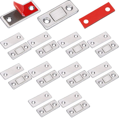 10 Counts Cabinet Magnetic Catch without Punching, Versatile for Cabinets, Drawers & Windows