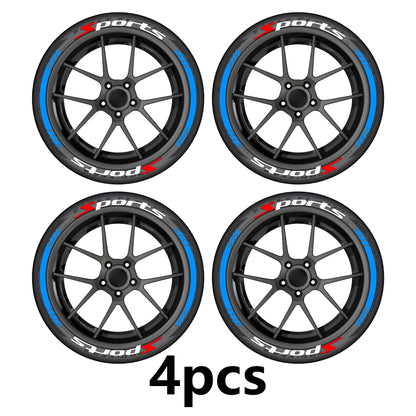 4Pcs Car Decal Stickers,Wheel Rim Stickers,Sport Emblem Sticker for All Vehicles