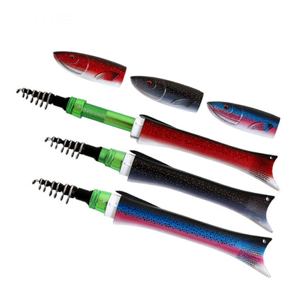 Telescopic Carbon Fishing Rod Under 6 Feet for Saltwater Lure Fishing with Fast Action