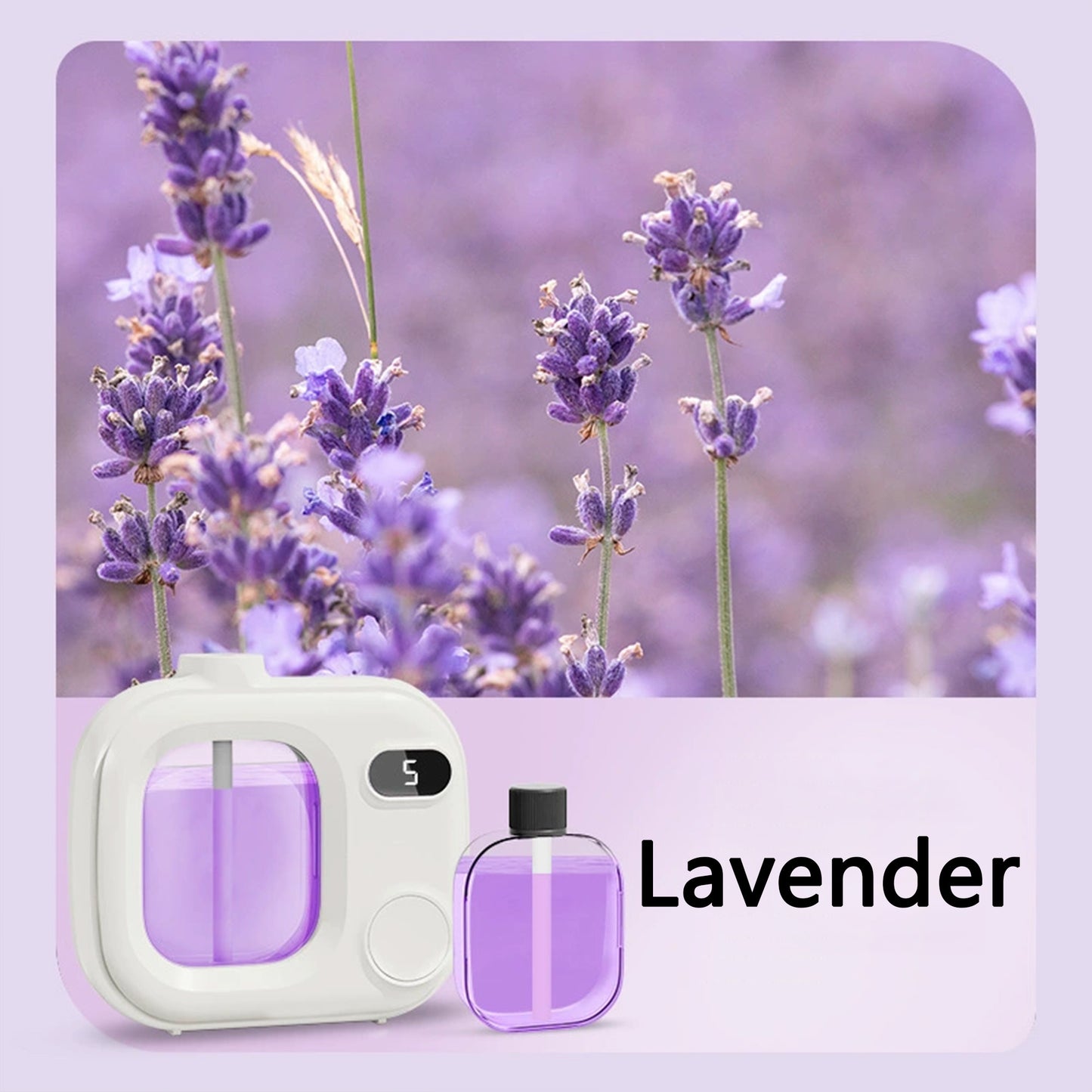 Waterless Essential Oil Diffuser Portable Cordless Aromatherapy Scent Machine with 5 Mist Modes