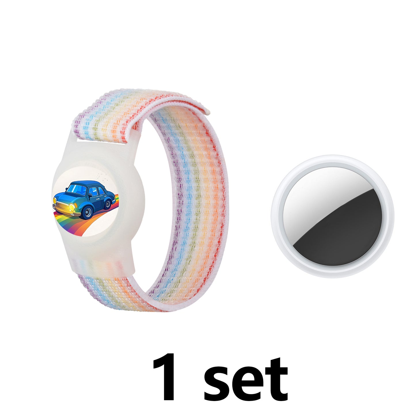 Cute Cartoon Pattern Nylon Bracelet Compatible with Tracker for Kids