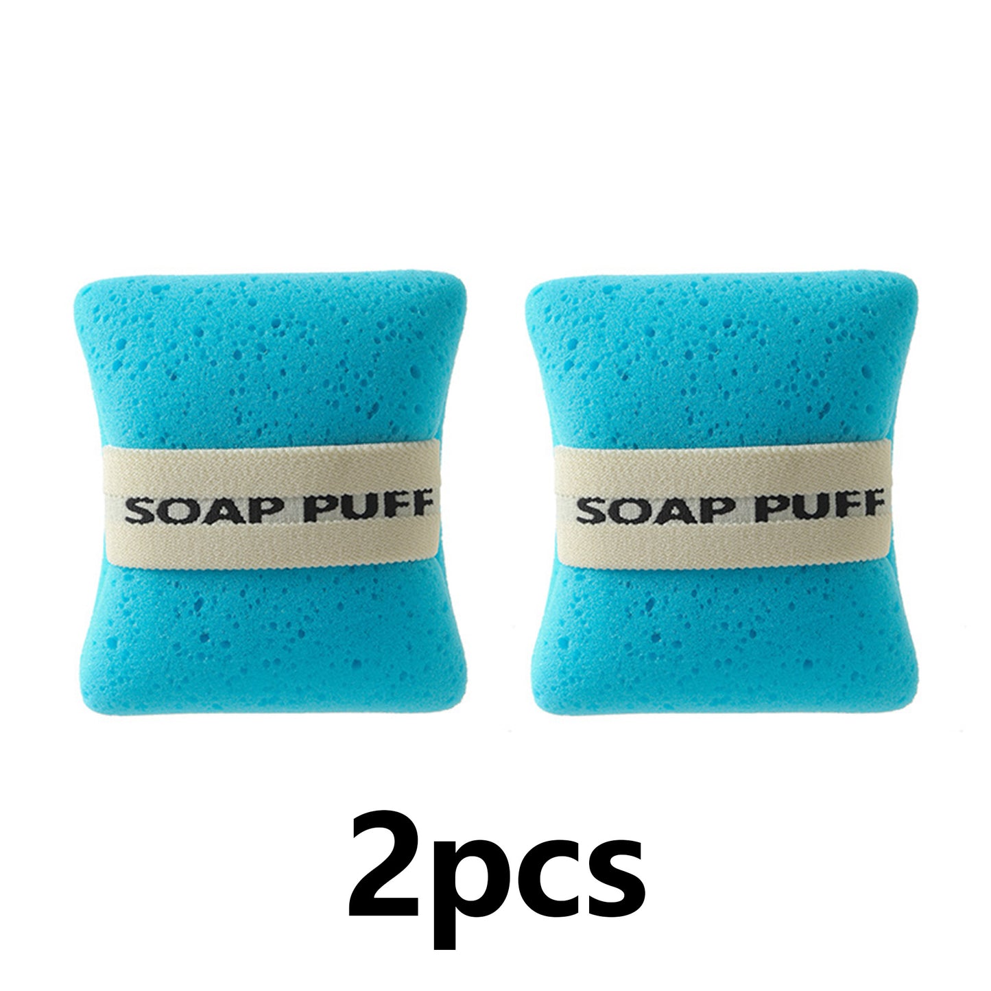 2PCS Bath Sponge, Foaming Body Wash Sponge and Scrubber, Rich Lather