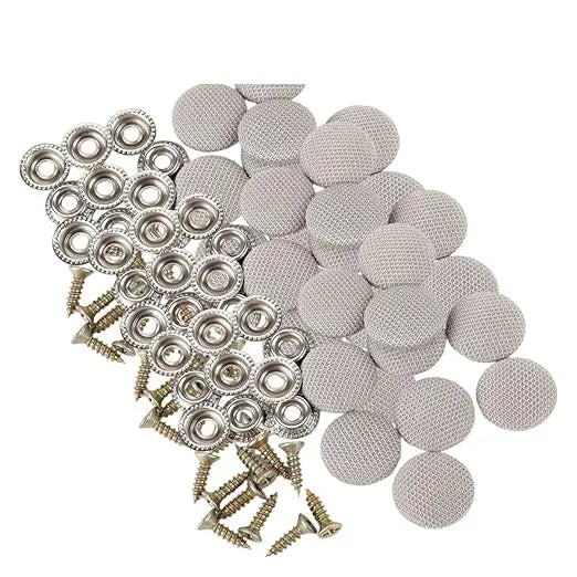 50Pcs Car Roof Headliner Repair Buttons, Fabric Covered Retainer Screws, Auto Ceiling Liner Fixing Snap Fastener Clips