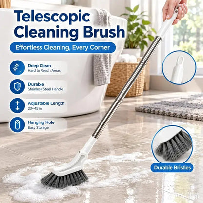 2PACK Telescopic Long Handle Crevice Cleaning Brush for Narrow Gaps
