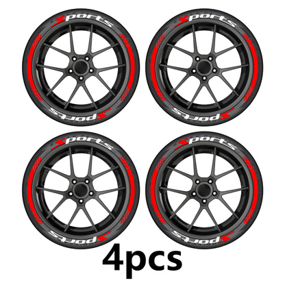 4Pcs Car Decal Stickers,Wheel Rim Stickers,Sport Emblem Sticker for All Vehicles