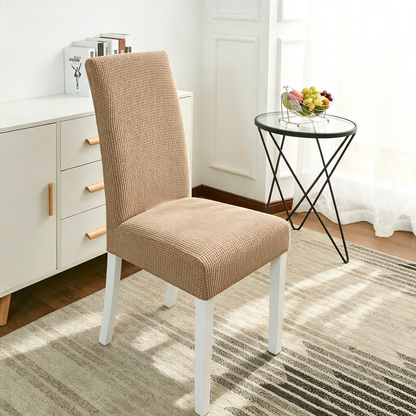 100% Waterproof Dining Room Chair Cover , Stretch Jacquard Parson Chair Slipcover