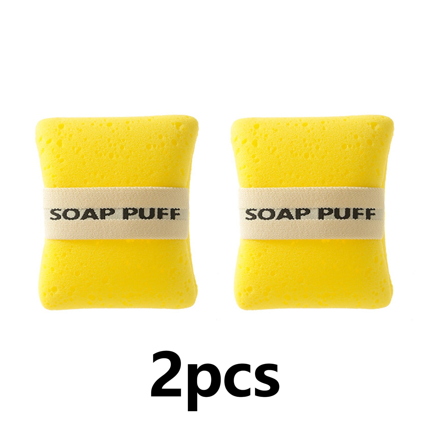 2PCS Bath Sponge, Foaming Body Wash Sponge and Scrubber, Rich Lather