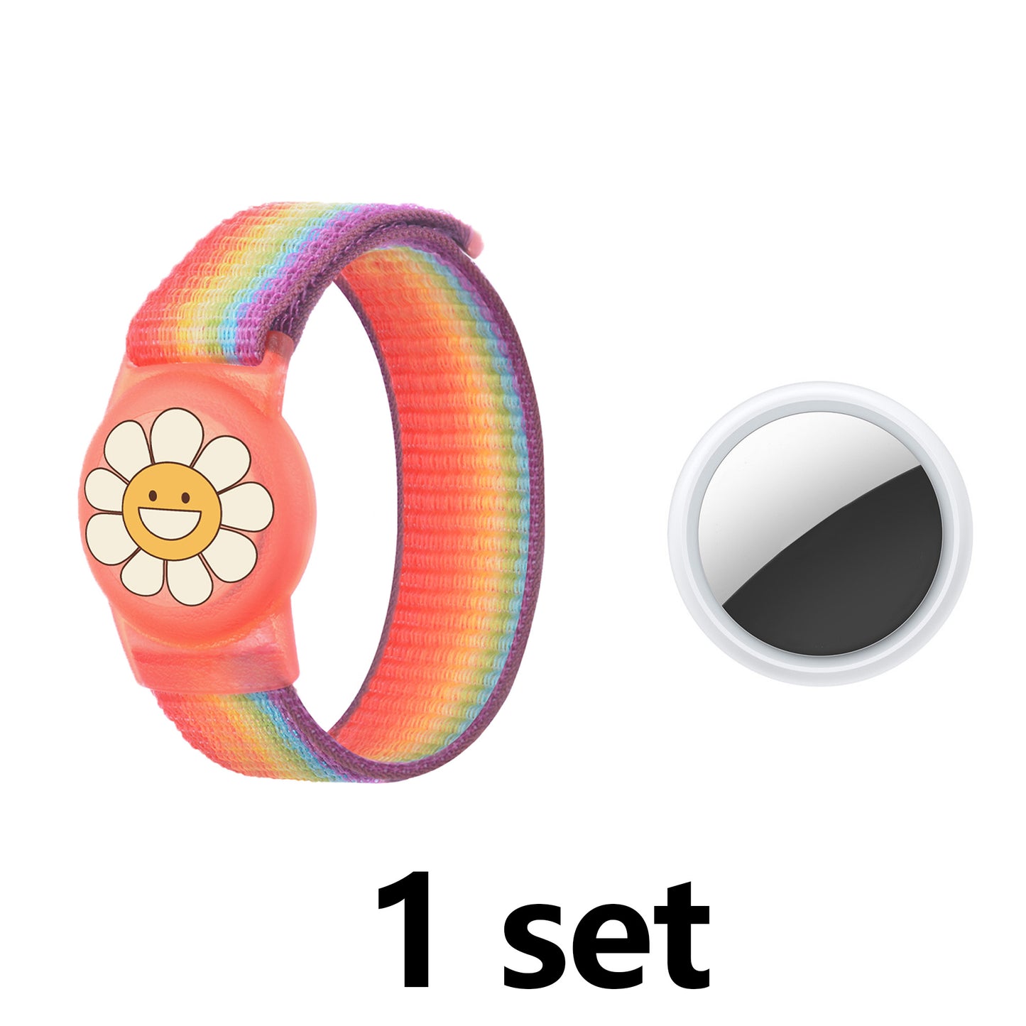 Cute Cartoon Pattern Nylon Bracelet Compatible with Tracker for Kids