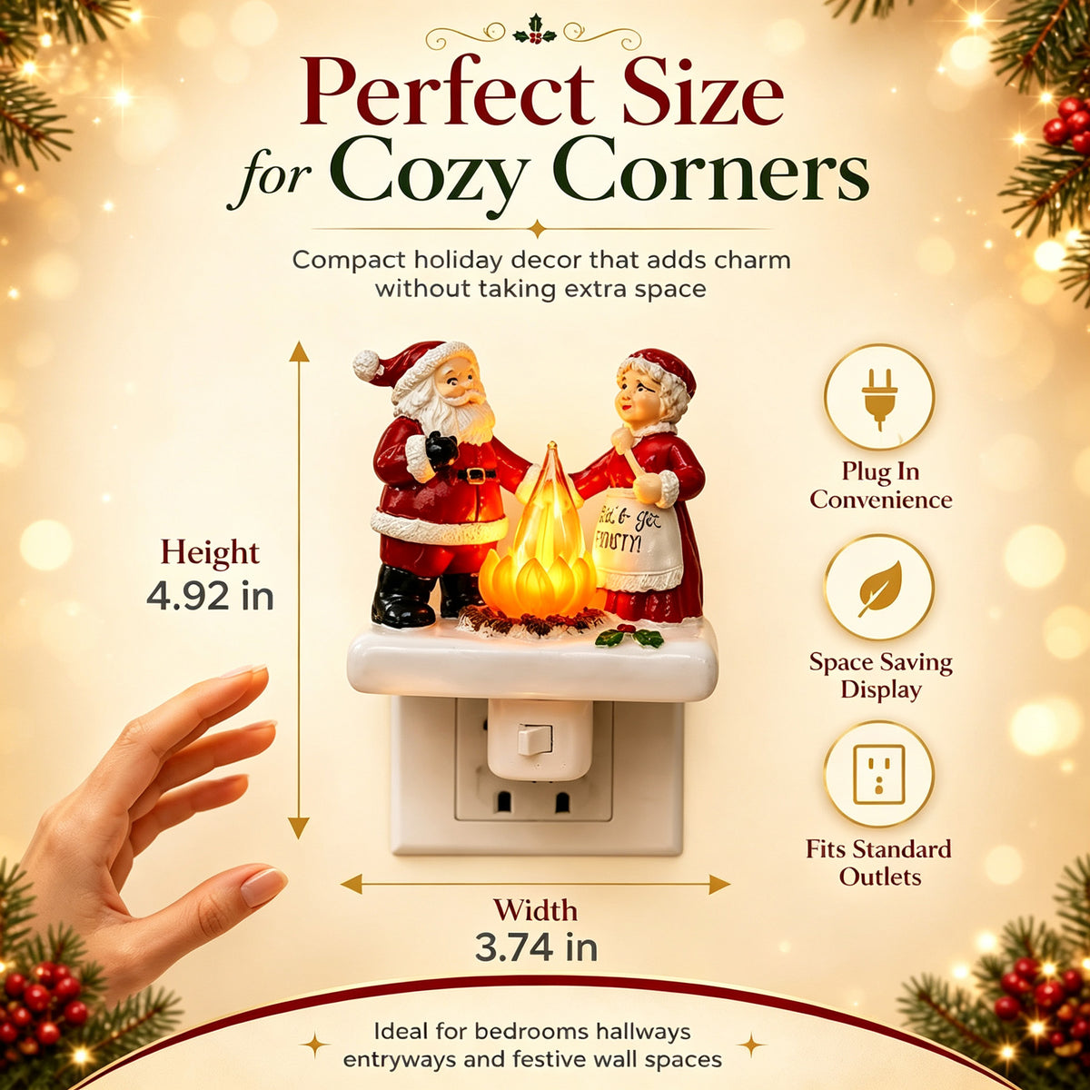 Santa Claus Resin Night Light A Cheerful Glow for Christmas