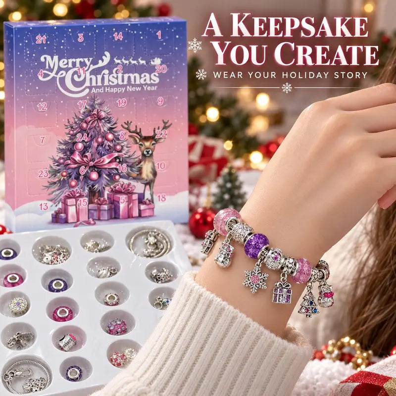 24-Day Christmas DIY Craft Bead Charms Kit