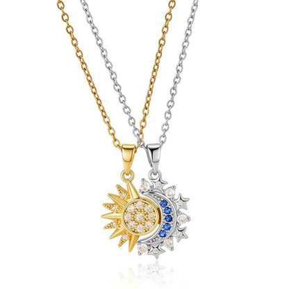 Sun and Moon Necklace for Best Friends Matching Set  Friendship Gift for Women