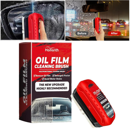 Automotive Oil Film Cleaning Brush for Windshield Car Glass Oil Film Remover with Hydrophobic Coating