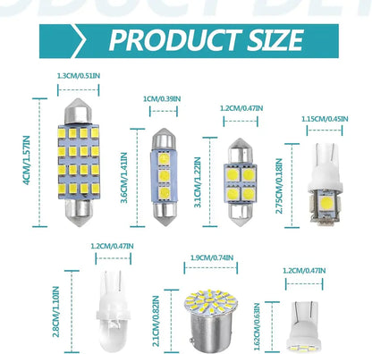 70 Pcs LED Car Interior Lights Bulb Kit - LED Dome Light 31 mm 36 mm 41 mm T10 for Car Interiors Map Dome
