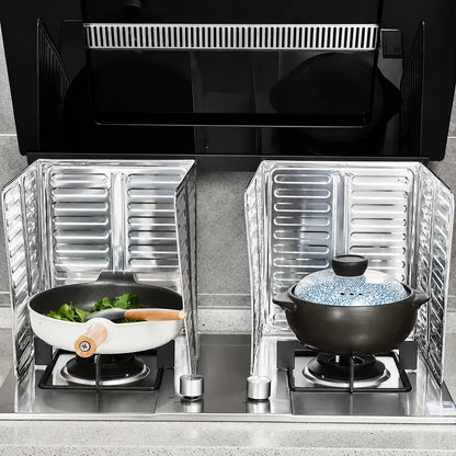 Foldable Stove Splatter Guard, 33x12in Aluminum Foil Oil Splash Shield