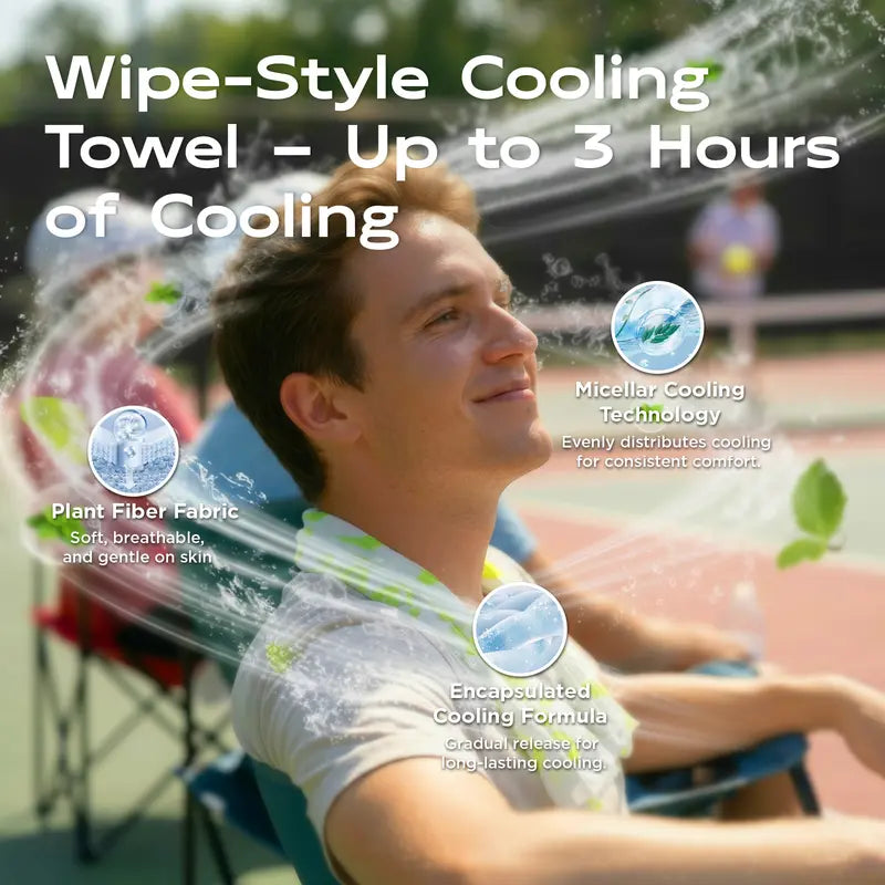 5PCS Cool Towel, Cooling Neck Wraps, Ice Towel, Instant & Long-Lasting Cooling